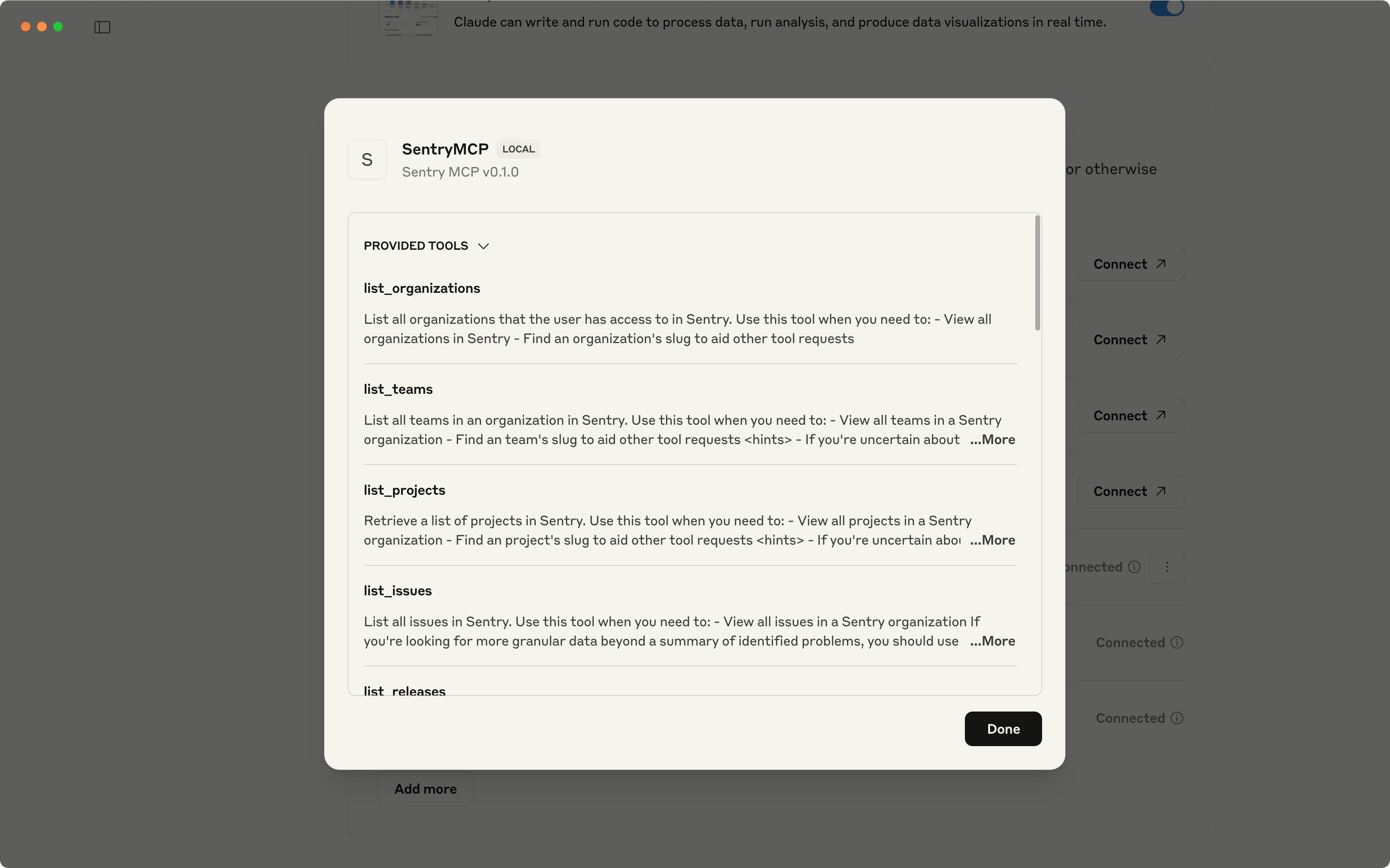 Available Sentry MCP Tools
